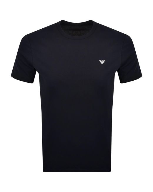 Armani Blue Emporio 2 Pack Logo T Shirts for men