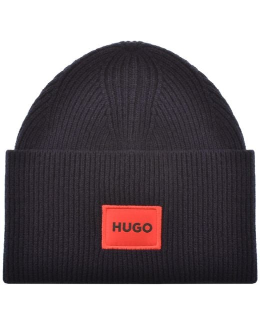 HUGO Blue Xaff 6 Beanie Hat for men