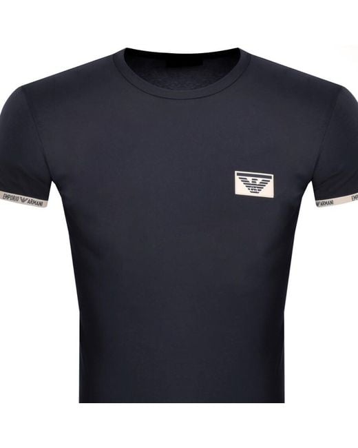Armani Blue Emporio Lounge T Shirt for men