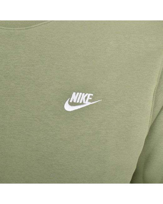 Nike Green Crew Neck Club Sweatshirt for men