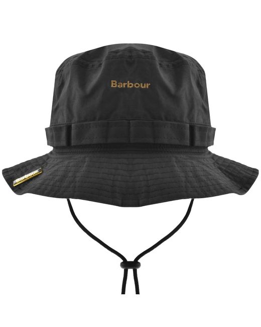 Barbour Black Transport Fisherman Bucket Hat for men