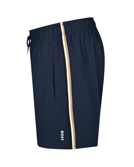 BOSS BUSINESS Blue Boss Iconic Swim Shorts for men