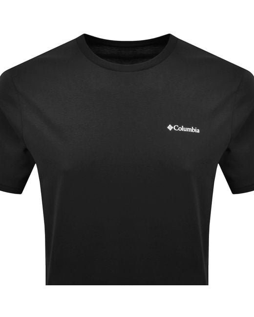 Columbia Black Outdoor Back Graphic T Shirt for men