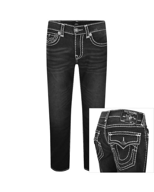 True Religion Black Rocco Super T Skinny Jeans for men