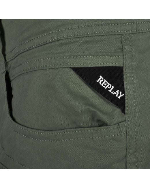 Replay Green Joe Cargo Trousers for men