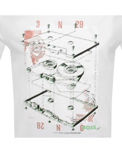 Boss White Boss Cassette T Shirt for men