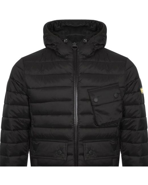Barbour Black Quilted Ouston Jacket for men
