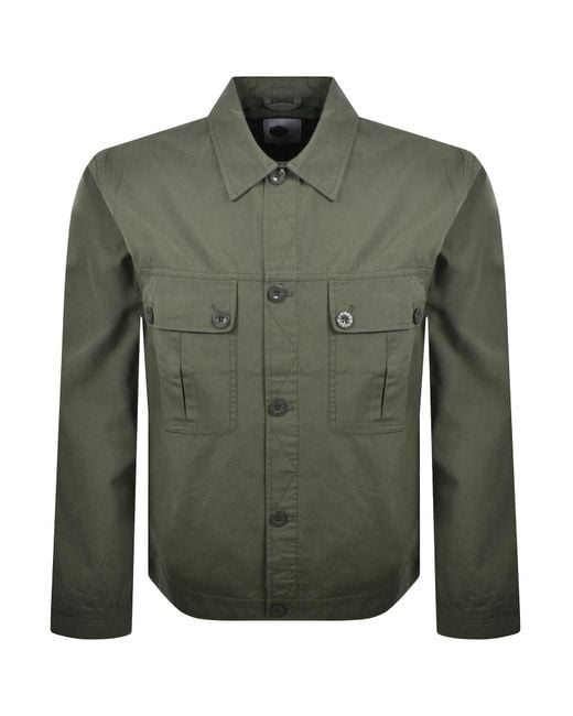 Pretty Green Green Bostall Overshirt for men