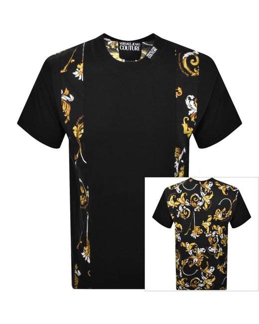 Versace Jeans Black Couture Regular Fit T Shirt for men