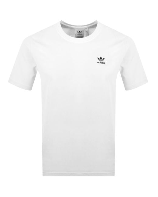 Adidas Originals White Trefoil T Shirt for men