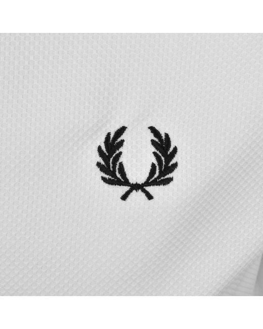 Fred Perry White Polo Collar Shirt for men