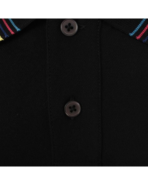 Paul Smith Black Regular Fit Polo T Shirt for men