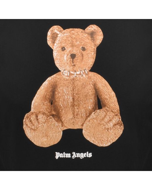 Palm Angels Black Bear T Shirt for men