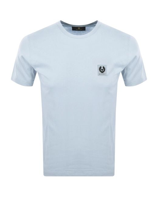 Belstaff Blue Short Sleeve Logo T Shirt Sky for men