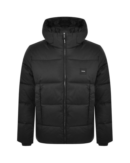 Calvin Klein Black Hooded Puffer Jacket for men