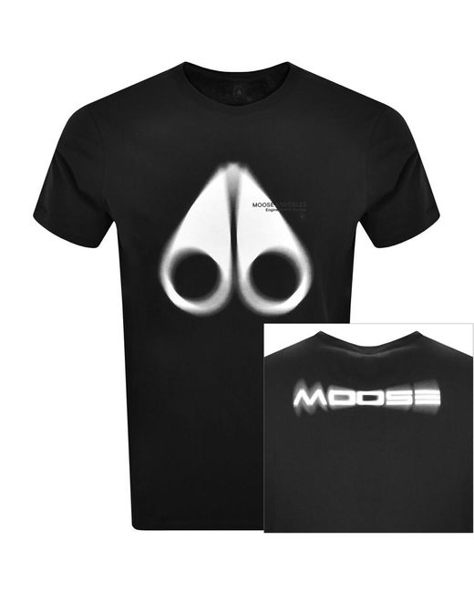 Moose Knuckles Black Maurice T Shirt for men