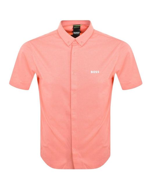 Boss Pink Boss Motion Short Sleeve Shirt for men