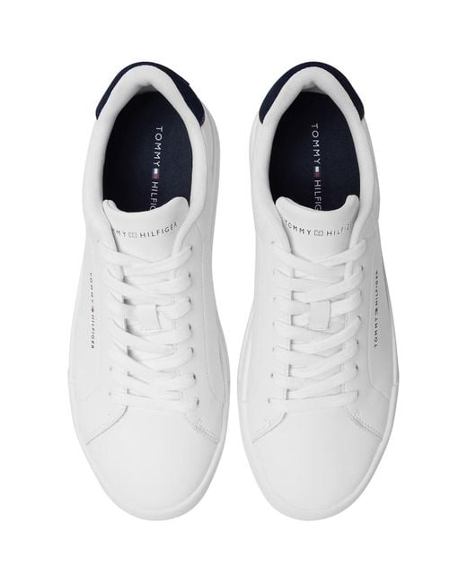 Tommy Hilfiger White Court Trainers for men