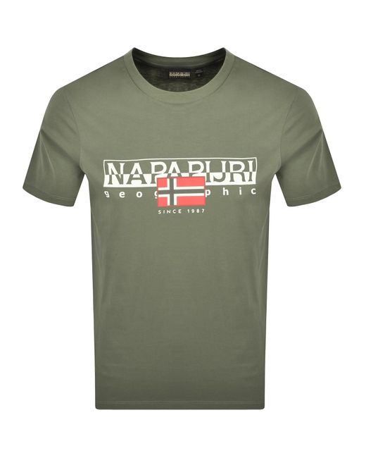 Napapijri Green S Aylmer T Shirt for men