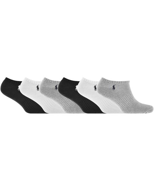 Ralph Lauren Multicolor 6 Pack Trainer Socks for men