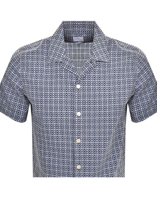 Paul Smith Blue Short Sleeve Casual Fit Shirt for men