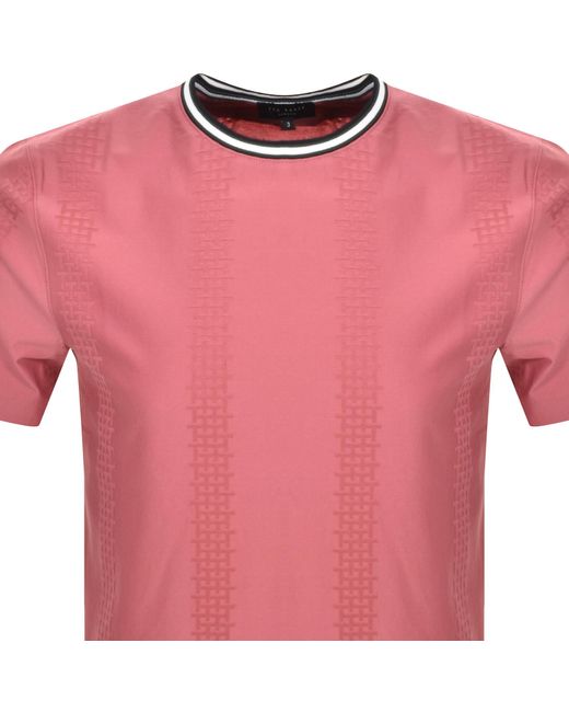Ted Baker Pink Rousel Slim Fit T Shirt for men