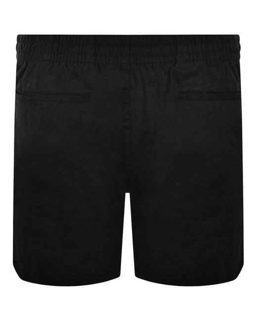 Ralph Lauren Black Linen Prepster Shorts for men