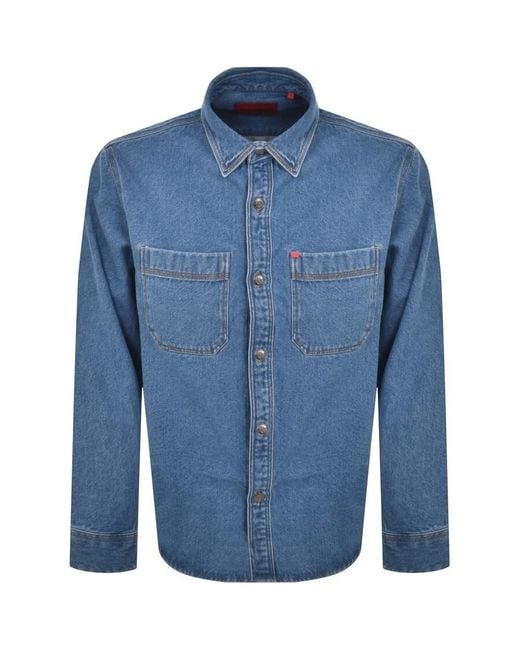 HUGO Blue Erato Overshirt Jacket for men