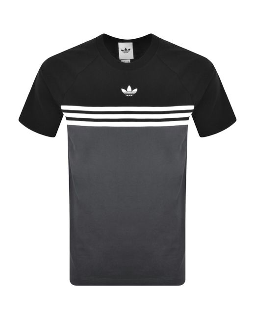 Adidas Originals Black Chest Stripe T Shirt for men