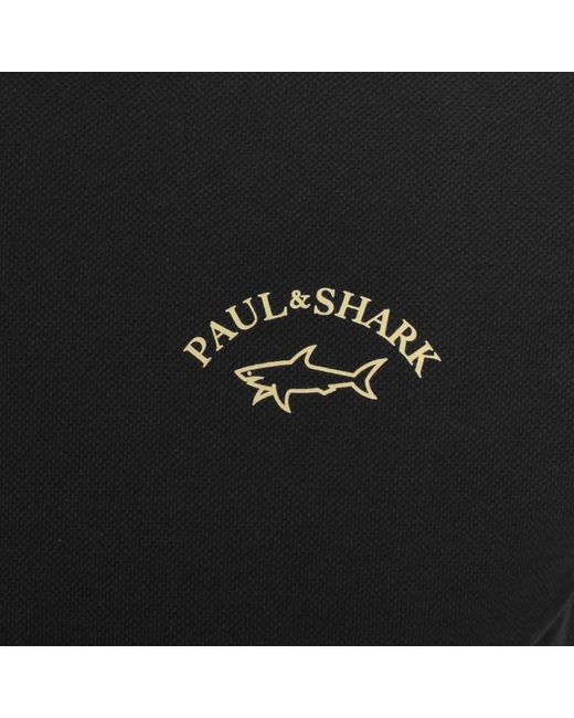 Paul & Shark Black Paul And Shark Polo T Shirt for men