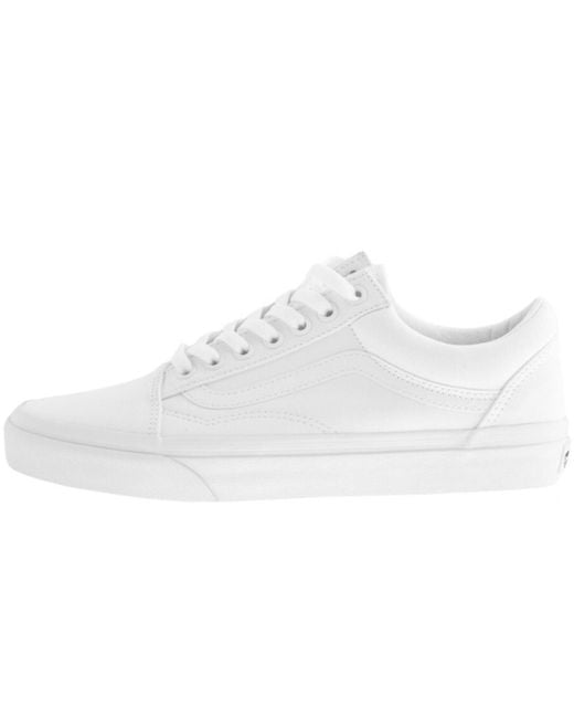 Vans White Old Skool Canvas Trainers for men