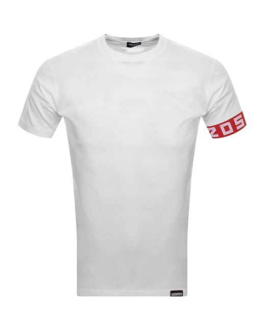 DSquared² White Band T Shirt for men
