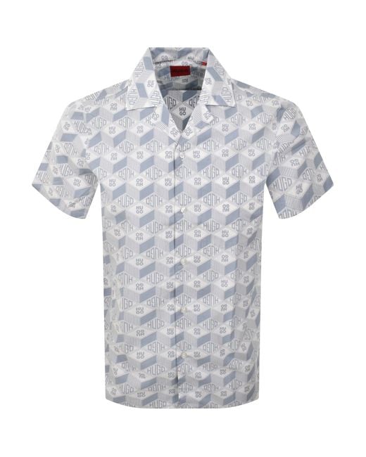 HUGO Blue Ellino Straight Fit Shirt for men