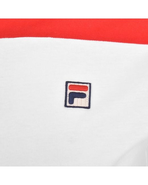 Fila Red Panelled Polo T Shirt for men