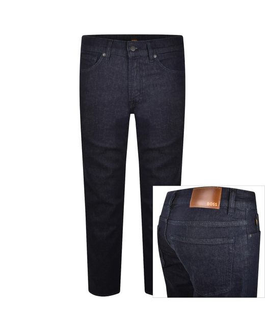 Boss Blue Boss Maine Regular Fit Dark Wash Jeans for men