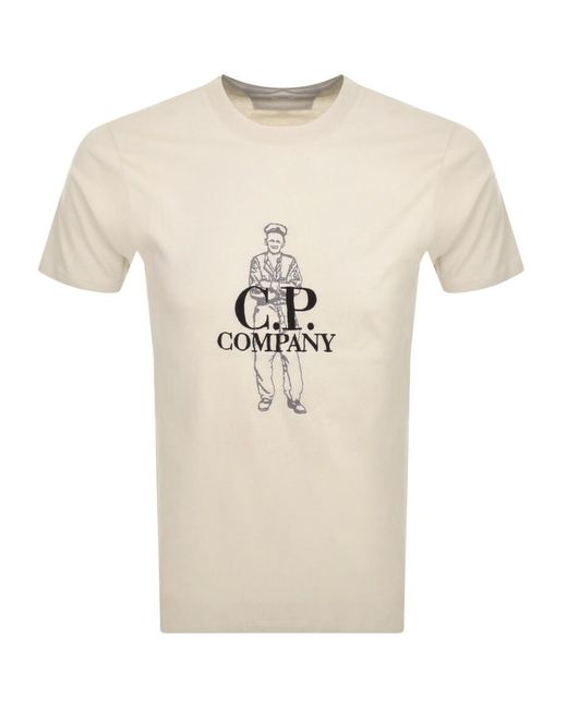 C P Company Natural Cp Company Jersey Sailor T Shirt for men