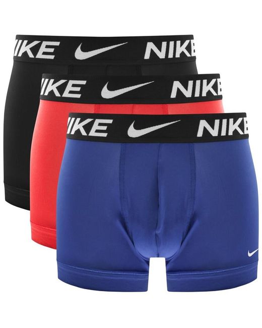 Nike Blue Logo 3 Pack Trunks for men