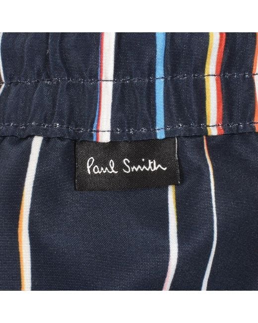 Paul Smith Blue Pinstripe Swim Shorts for men