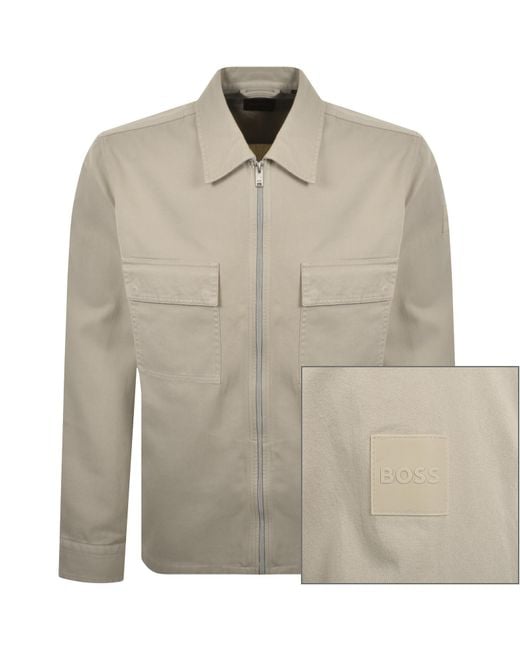 Boss Natural Boss Lorum Full Zip Overshirt for men