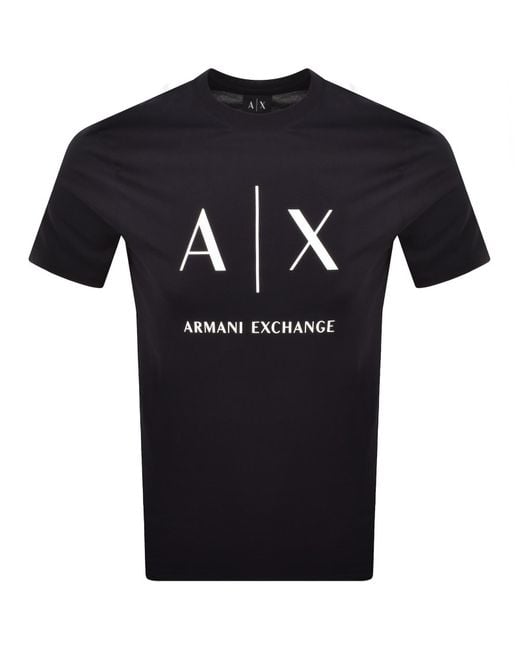 ARMANI EXCHANGE Blue Slim Fit Crew Neck T Shirt for men