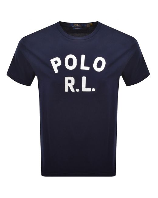 Ralph Lauren Blue Logo T Shirt Newport for men