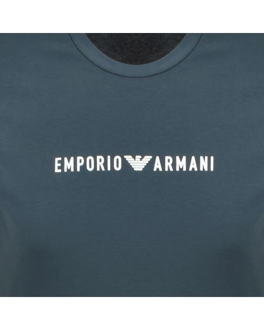 Armani Blue Emporio Crew Neck T Shirt Orion for men