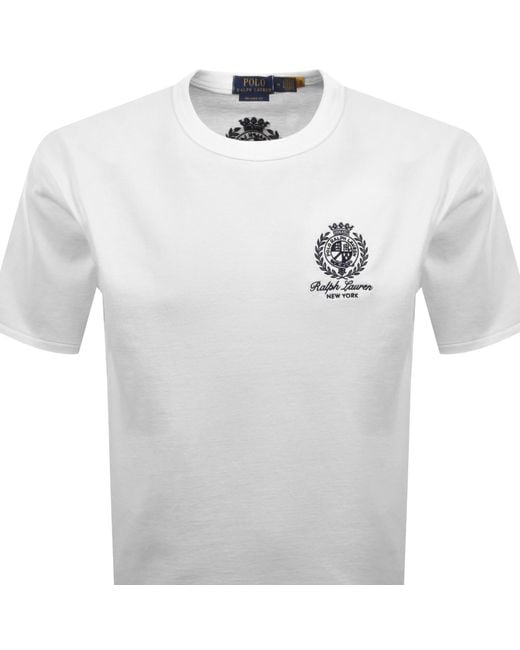 Ralph Lauren White Logo T Shirt for men
