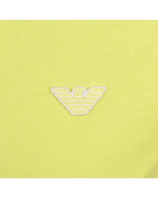 Armani Yellow Emporio Short Sleeved Polo T Shirt for men