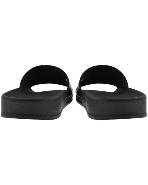 Moschino Black Pool Sliders for men