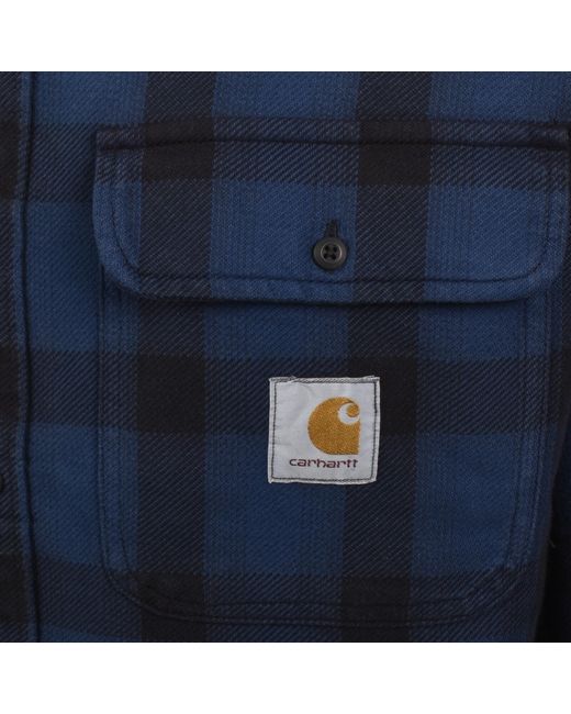 Carhartt Blue Edmands Check Shirt for men