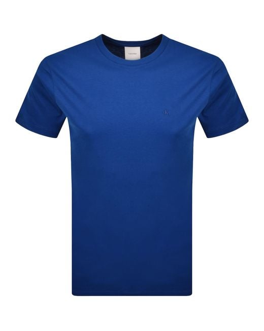 Calvin Klein Blue Supima T Shirt for men