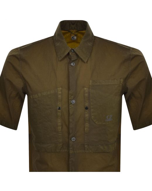 C P Company Green Cp Company Short Sleeve Shirt for men