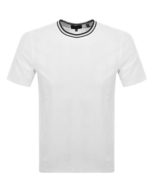 Ted Baker White Rousel Slim Fit T Shirt for men