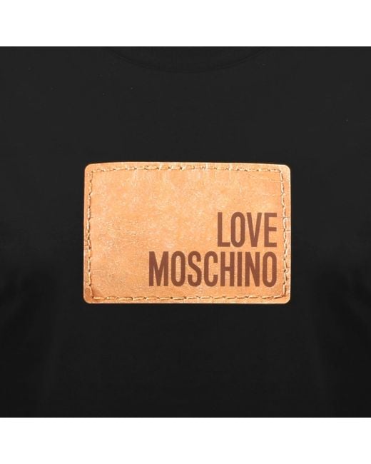 Moschino Black Graphic T Shirt for men